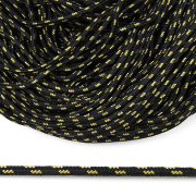 Шнур круглый полипропиленовый - черный/желтый фото