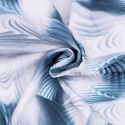 Поплин - 3D, синие волны фото