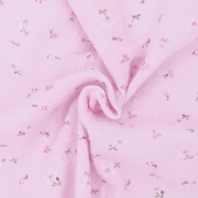 Муслин - цветы на розовом фото