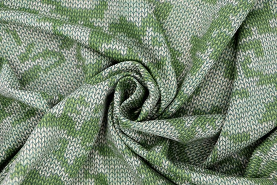 Футер с рисунком - вязание. зеленый фото