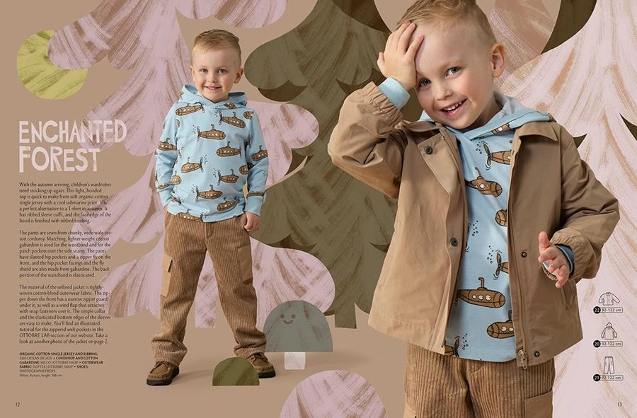 Тёплая осень: обзор выкроек детской одежды из журнала OTTOBRE design® Kids 4/2022 фото