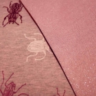 Футер с рисунком - жуки, Рибана с люрексом - розовый фото