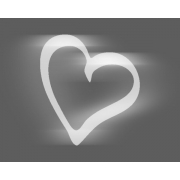 Термотрансфер - сердце, серебро (светоотражающий) фото