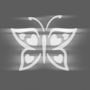 Термотрансфер - бабочка. серебро. светоотражающие фото