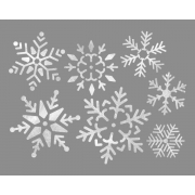 Термотрансфер - снежинки, серебро фото