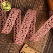 Кружево вязаное - розовый, 15 мм фото