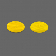 Пуговицы 4 прокола d=20мм - желтый, разводы фото