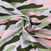 Футер – камуфляж (оттенки зеленого и розового) фото