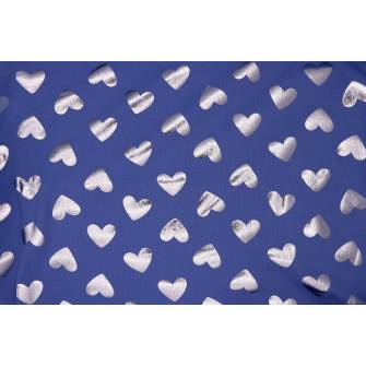 Кулирка с рисунком - сердечки на голубом - превью №2