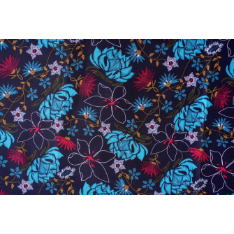Ткань курточная - Porto - лесные цветы - превью №2