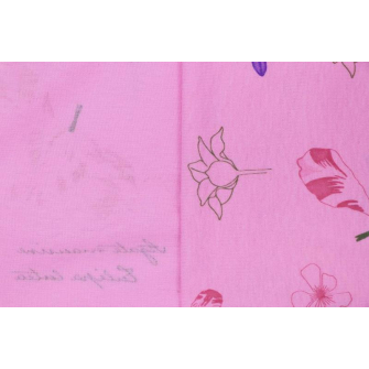 Кулирка с рисунком - цветы на розовом - превью №2