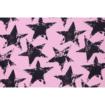 Футер с рисунком - звезды на розовом - превью №3