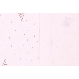 Муслин двухслойный - вигвамы на бледно-розовом - превью №2