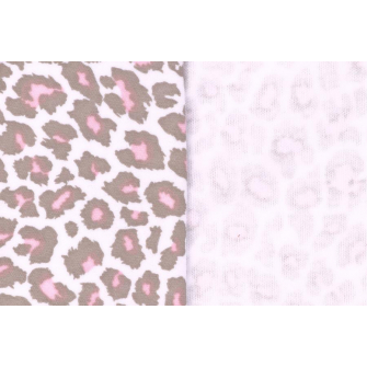 Интерлок рисунком - леопард розовый - превью №2