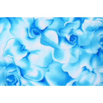 Штапель - голубые розы - превью №3