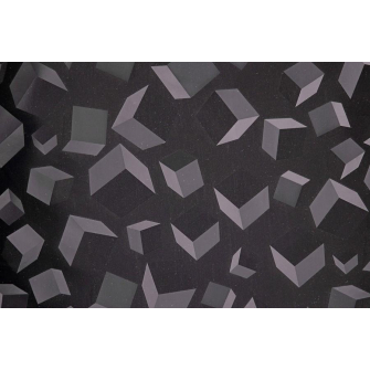 Ткань курточная - Dewspo - 3D куб, черный - превью №3