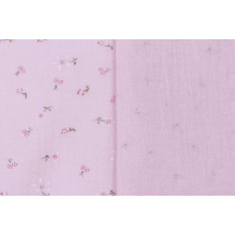 Муслин - цветы на розовом - превью №2