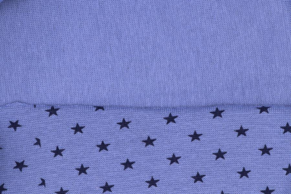 Рибана с рисунком - звезды на голубом - фото №3