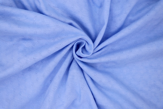 Кулирка ажур - голубой фото