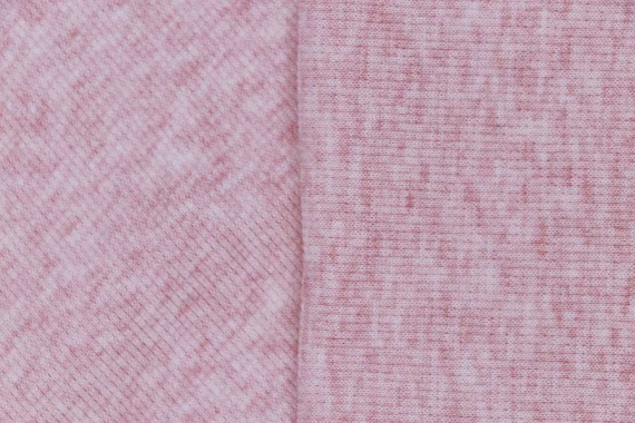 Кашкорсе с лайкрой - меланж, розовый - фото №2