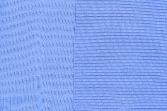 Кашкорсе с лайкрой - голубой (брак:утолщение нити) - фото №2