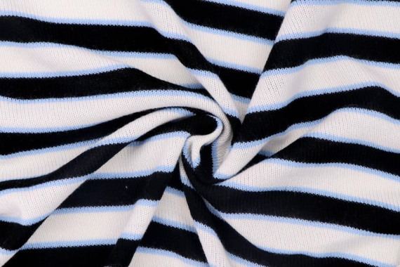 Джерси с рисунком - черно-белый и голубой, полоса (брак: грязь) фото