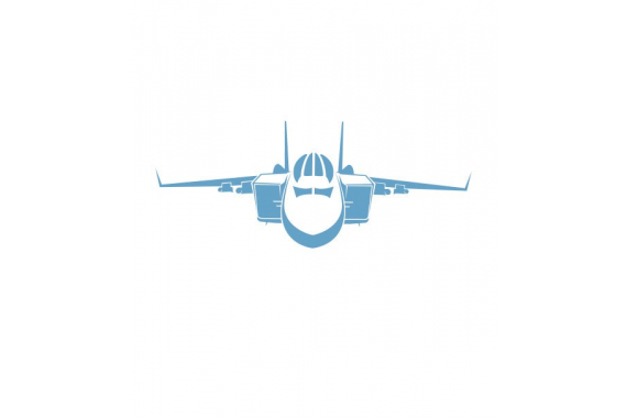 Термотрансфер - самолет. голубой фото