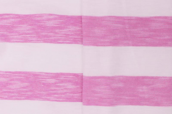 Джерси с рисунком - бело-розовый, полоса - фото №2