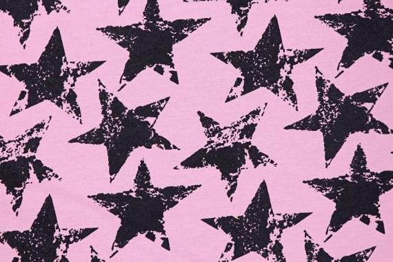Футер с рисунком - звезды на розовом - фото №3