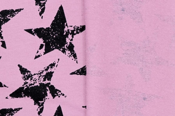 Футер с рисунком - звезды на розовом - фото №2