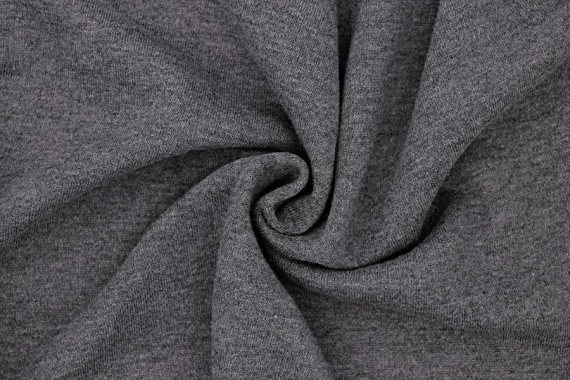 Футер меланж - темно-серый. петля. 3-х ниточный фото