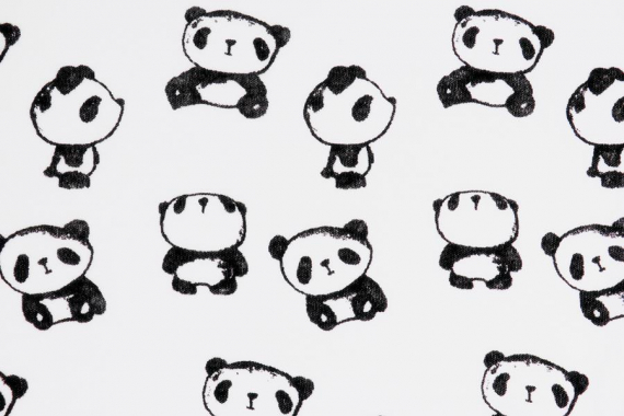 Интерлок с рисунком - панды - фото №3