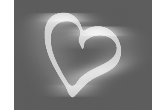 Термотрансфер - сердце. серебро (светоотражающий) фото