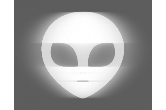 Термотрансфер - инопланетянин. серебро (светоотражающий) фото