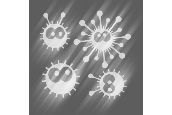 Термотрансфер - микробы. серебро. светоотражающие фото