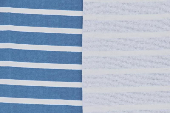 Джерси - понтирома - полоса голубая/белая (12мм/5мм) - фото №2