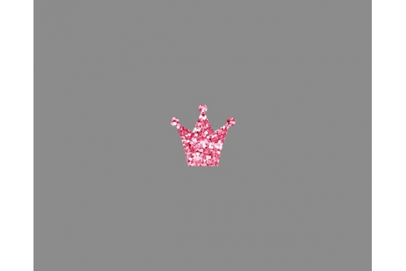 Термотрансфер - корона, розовый глиттер фото