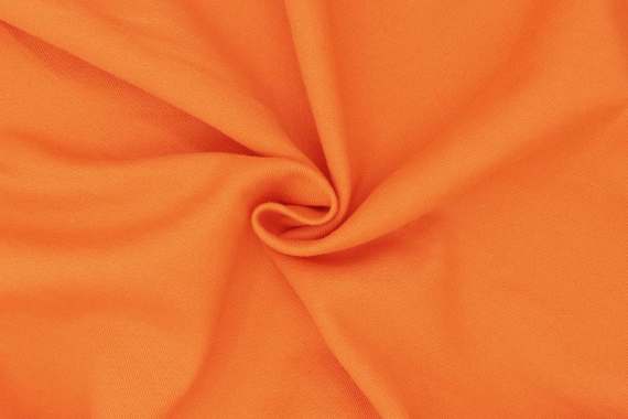 Джинсовая ткань однотонная - оранжевый фото