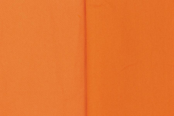 Джинсовая ткань однотонная - оранжевый - фото №2