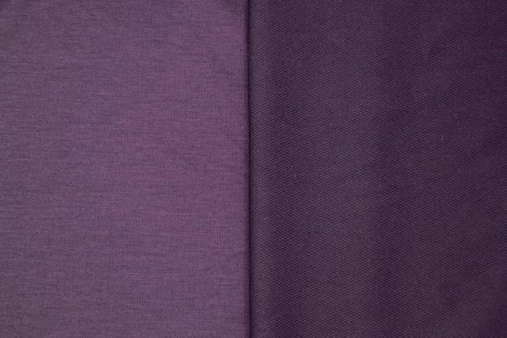 Футер 2х-нитка, петля - фиолетовый (полиэстер+вискоза) - фото №2