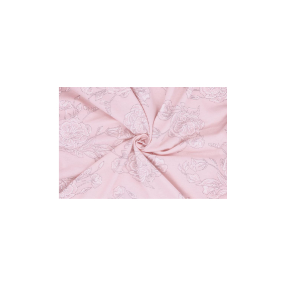 Превью Кулирка с рисунком - цветы на бледно-розовом